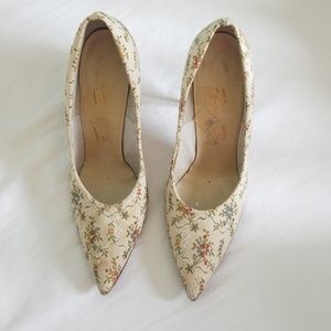 Vintage Floral High Heels